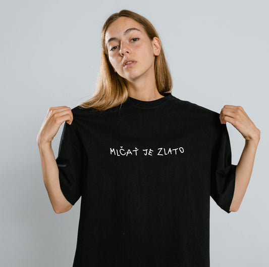 UNISEX tričko „Mlčať je zlato“